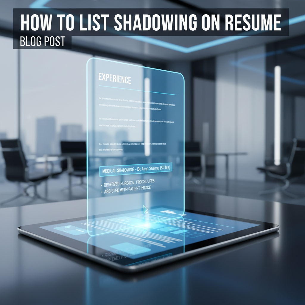 Cover Image for How to List Shadowing on Resume in 2026: The Definitive Guide (with Examples)