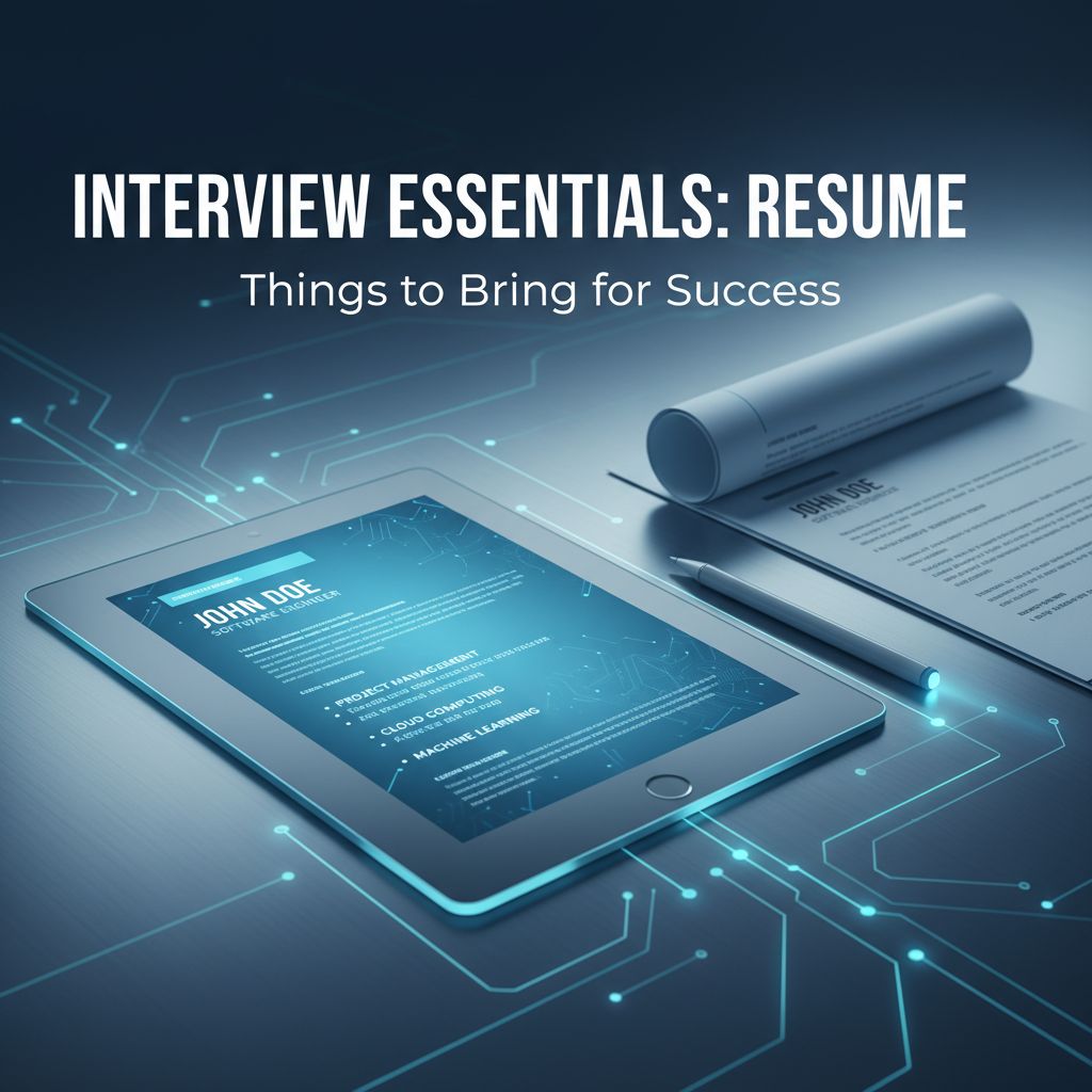 Cover Image for 7 Essential Things to Bring to an Interview: Resume Guide & Checklist